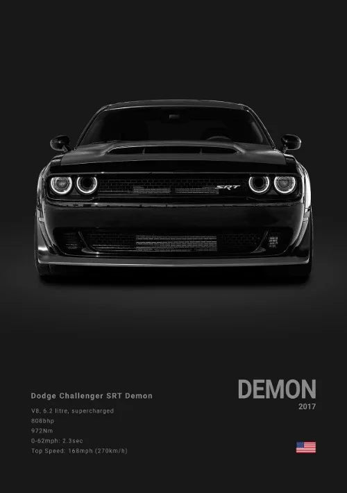 ELMAS Dodge Challenger SRT Hellcat Redeye Canvas Art - Al Masam Stationery LLC