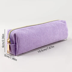 ELMAS Stylish Corduroy Pencil Case for All Ages