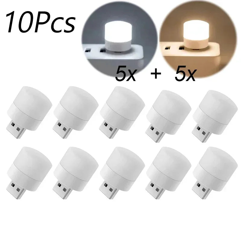 ELMAS Mini USB Night Light Warm White Eye Protection Bulb - Al Masam Stationery LLC