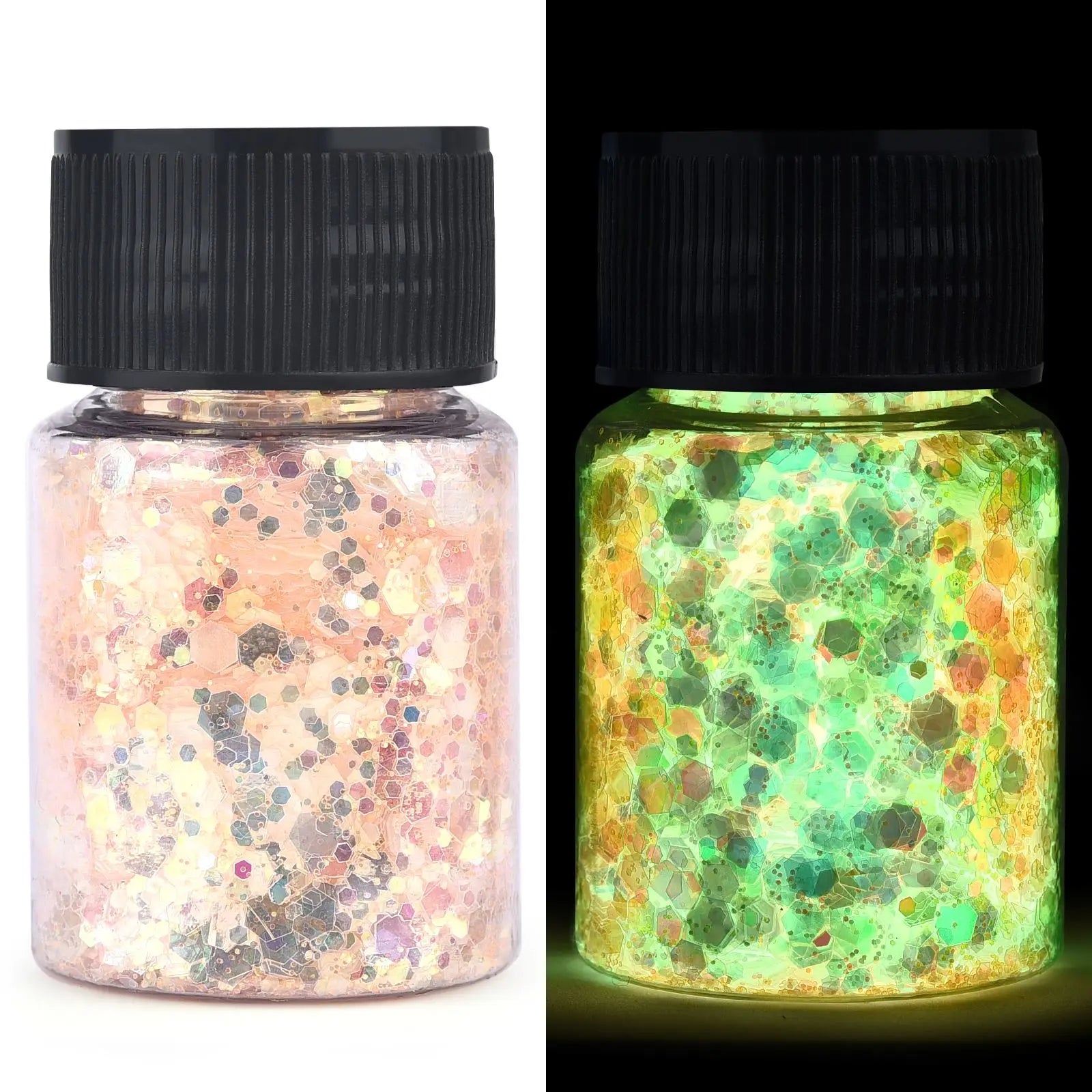 ELMAS Glow-in-the-Dark Glittering Hexagon Resin Pigment - Al Masam Stationery LLC