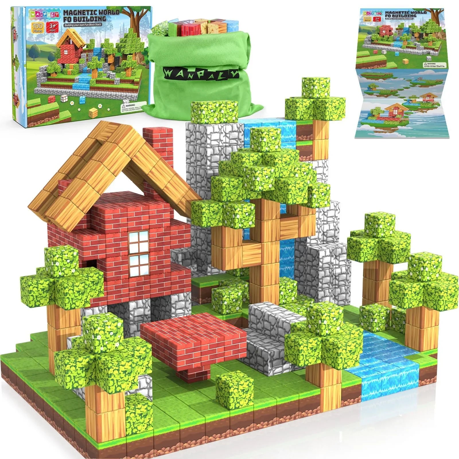 ELMAS 100pcs Magnetic Block Set for Creative Play - Al Masam Stationery LLC