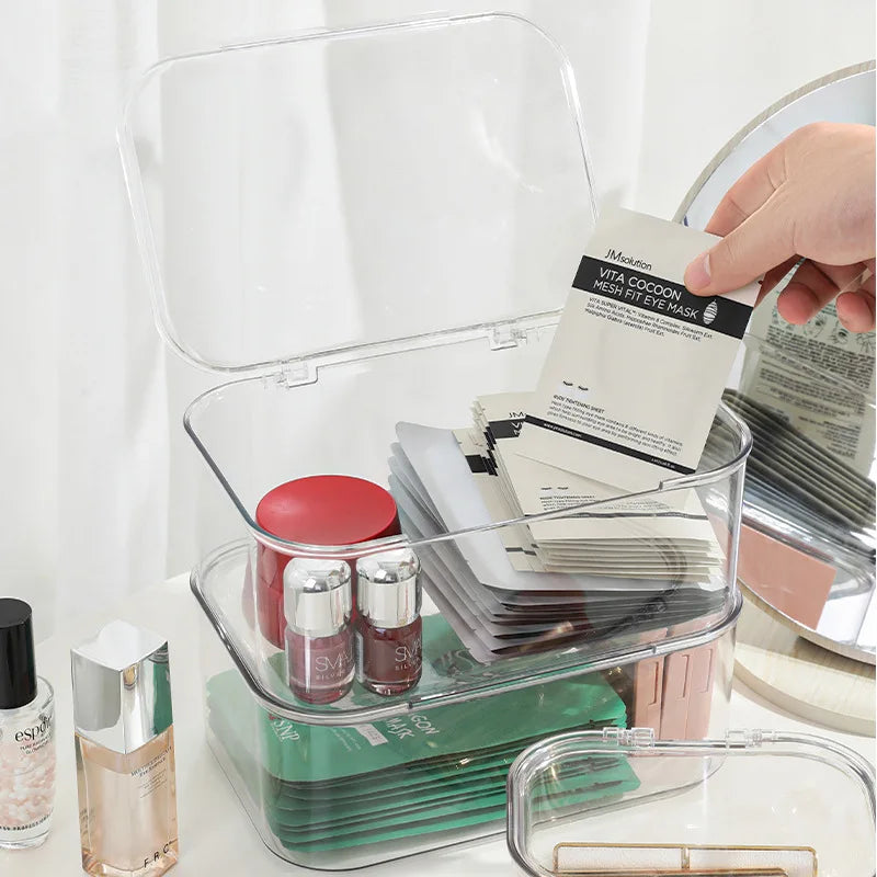ELMAS Transparent Acrylic Cosmetics Storage Box Organizer - Al Masam Stationery LLC