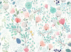 ELMAS Customized Wallpaper Mural Watercolor Flowers - Al Masam Stationery LLC