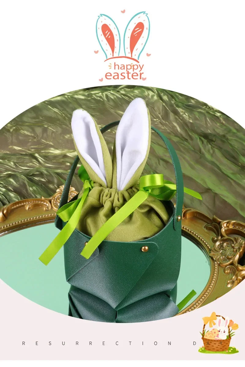ELMAS Rabbit Leather Gift Bags For Easter Party Decor - Al Masam Stationery LLC