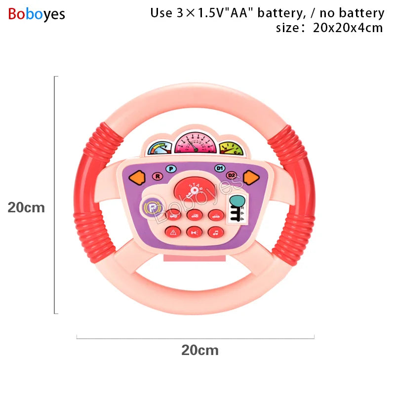ELMAS Infant Shining Electric Steering Wheel Toy for Kids - Al Masam Stationery LLC