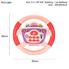 ELMAS Infant Shining Electric Steering Wheel Toy for Kids - Al Masam Stationery LLC