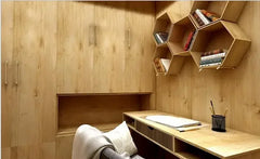 ELMAS Retro Faux Wood Waterproof Vinyl Wallpaper Roll - Al Masam Stationery LLC