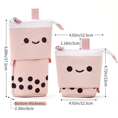 ELMAS Cute Milk Tea Pencil Case - Stylish Stationery Holder