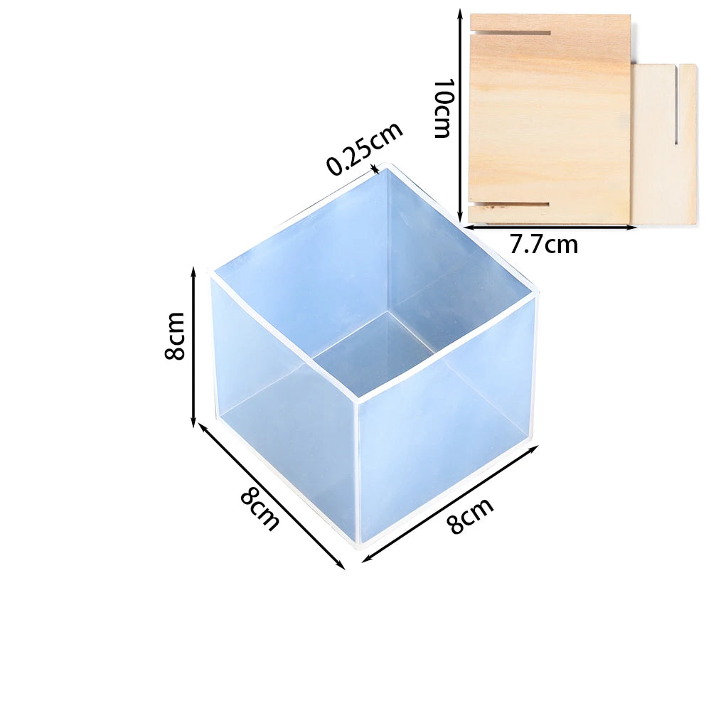 ELMAS Large Clear Silicone Cube Molds for DIY Resin Casting - Al Masam Stationery LLC