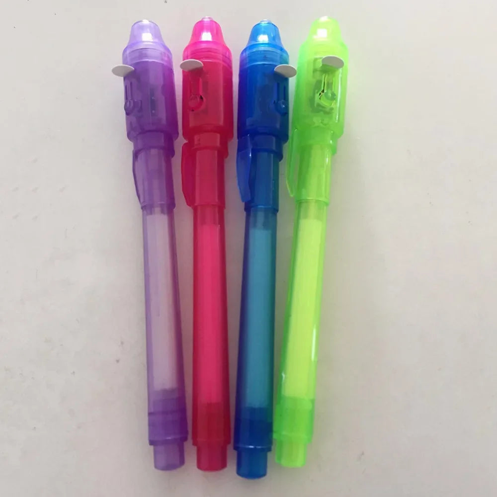 ELMAS 4pcs Luminous Light Pen Magic Purple UV Combo - Al Masam Stationery LLC