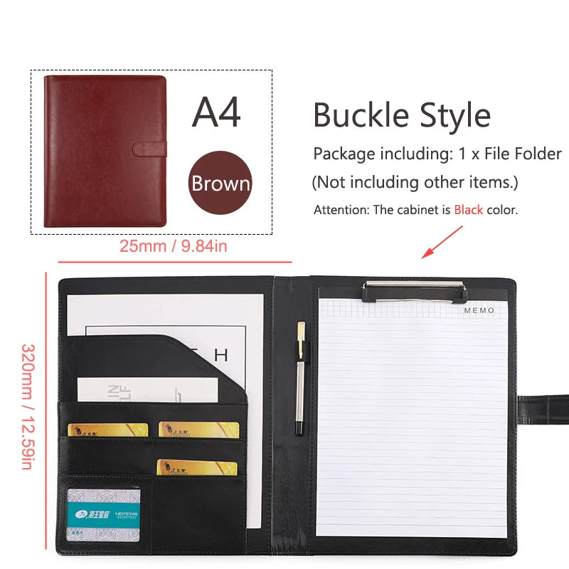 ELMAS Elegant Rose Gold Leather Padfolio & Clipboard Holder - Al Masam Stationery LLC