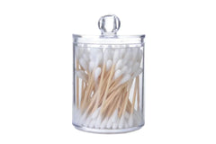 ELMAS Acrylic Storage Box Round Jar Organizer for Makeup - Al Masam Stationery LLC