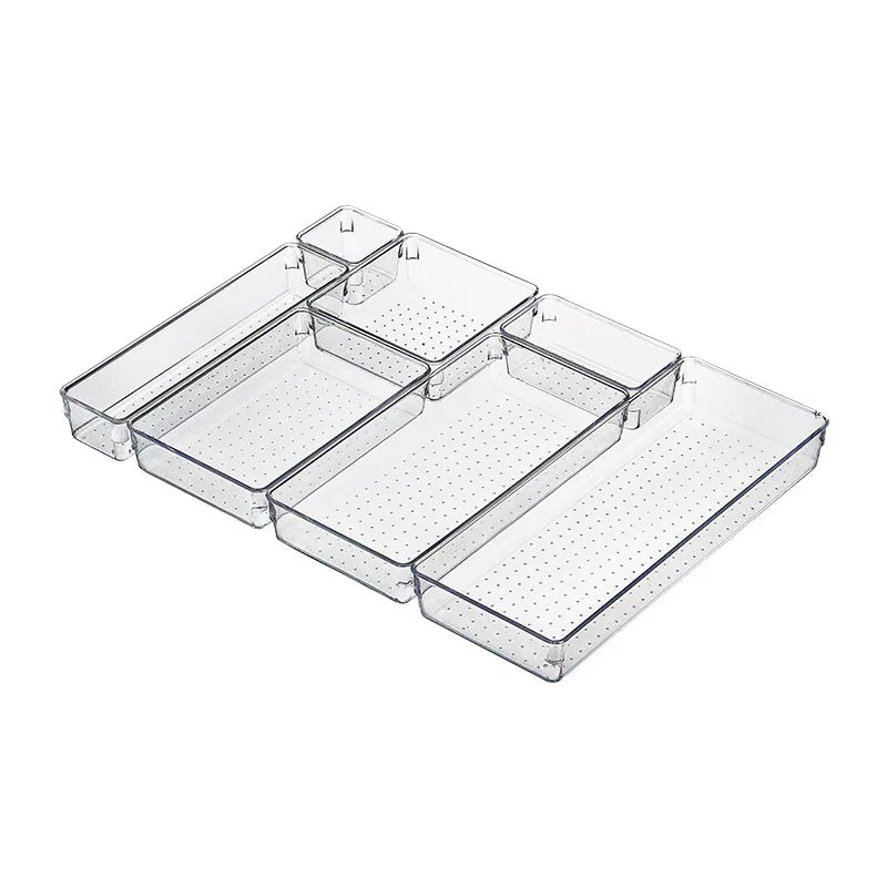 ELMAS Clear Acrylic Makeup Layered Storage Box for Desk - Al Masam Stationery LLC