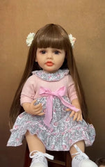 ELMAS Realistic 50CM Silicone Reborn Baby Girl Doll Toy - Al Masam Stationery LLC