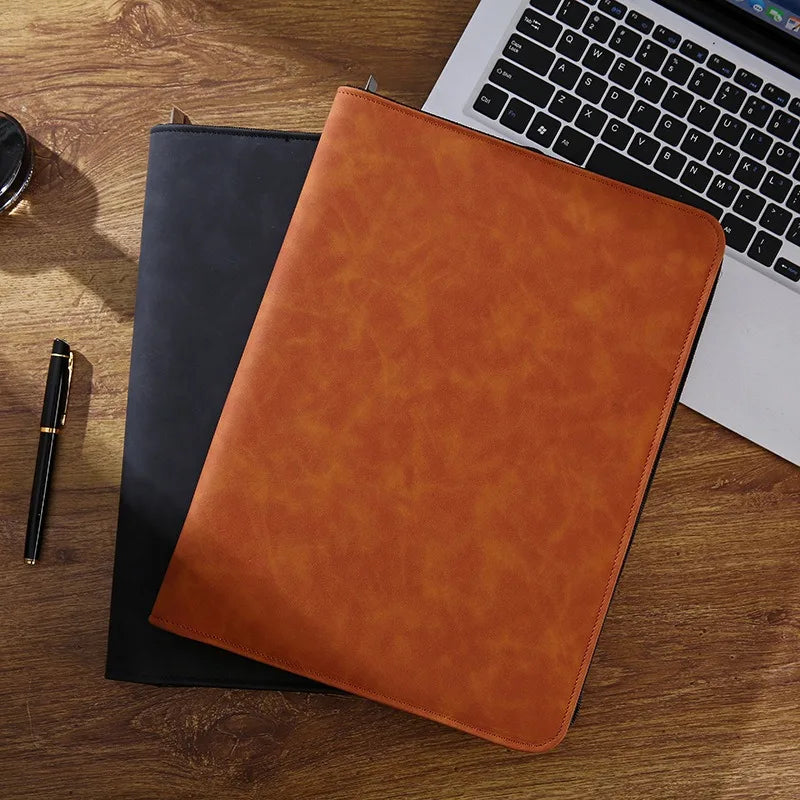 ELMAS Premium A4 Leather Padfolio & Clipboard Organizer - Al Masam Stationery LLC