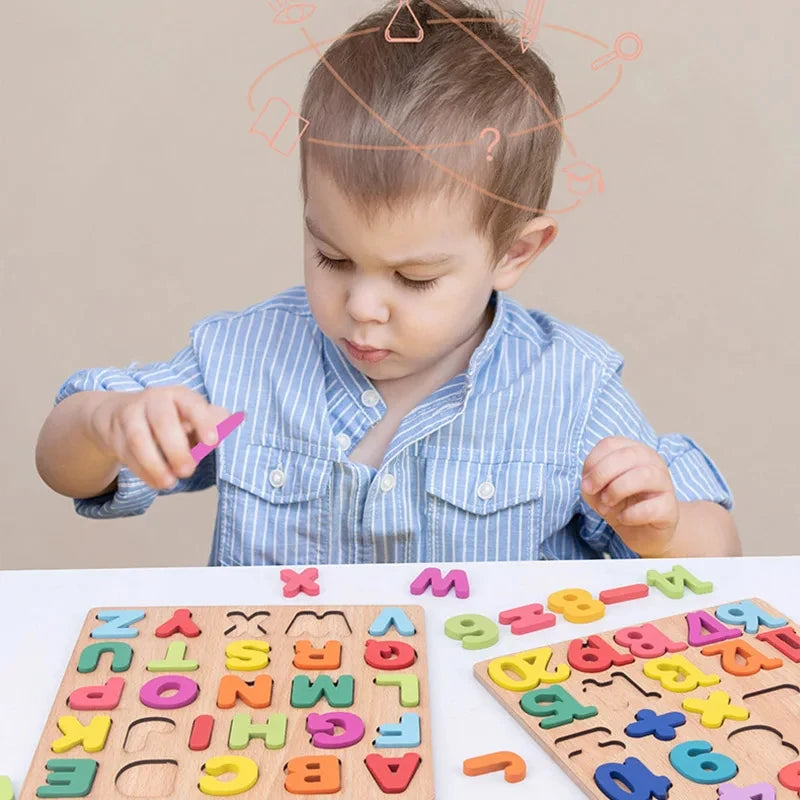 ELMAS Montessori Baby Wooden Puzzle Toys for 2-3 Years - Al Masam Stationery LLC