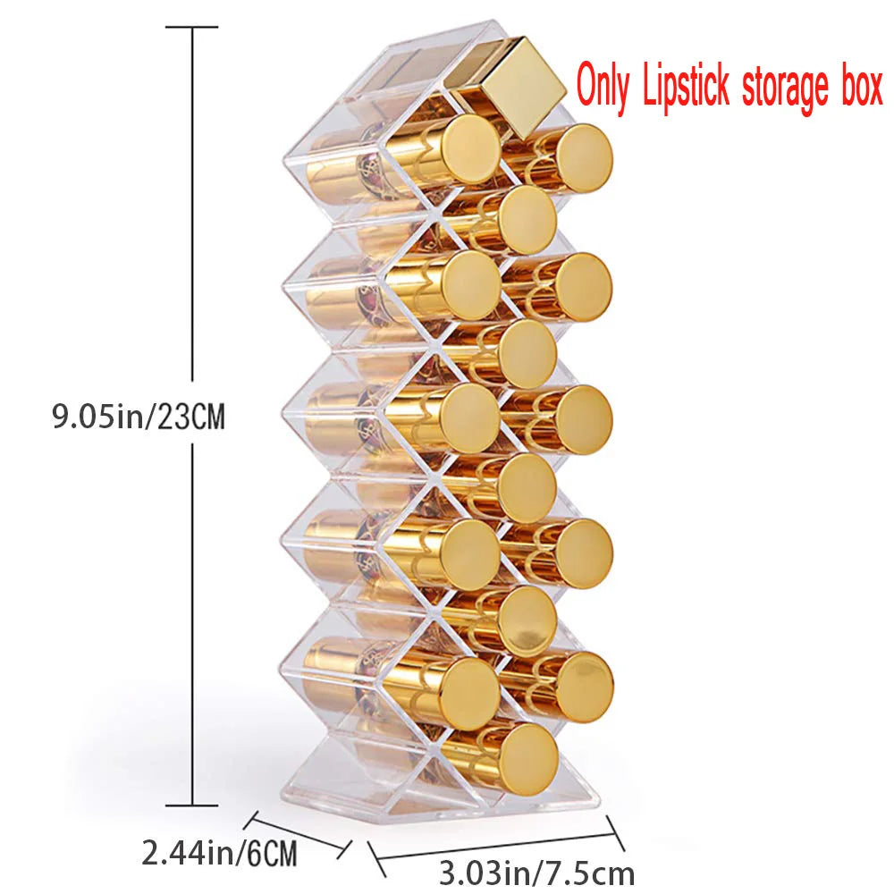 ELMAS 16 Grids Lipstick Storage Box Makeup Organizer - Al Masam Stationery LLC