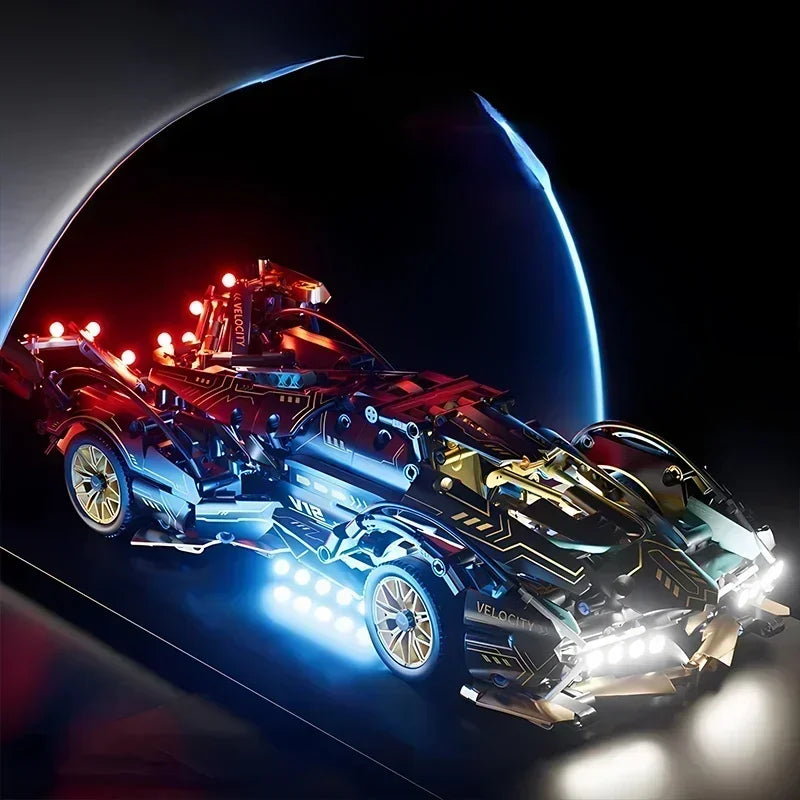 ELMAS 2024 Black V12 Block Roadster RC Tech Racer Toy - Al Masam Stationery LLC