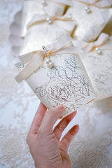 ELMAS Upscale Gilded Wedding Favor Candy Box For Guests - Al Masam Stationery LLC