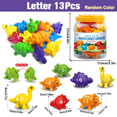 ELMAS Bilingual Dinosaur Alphabet Matching Toys