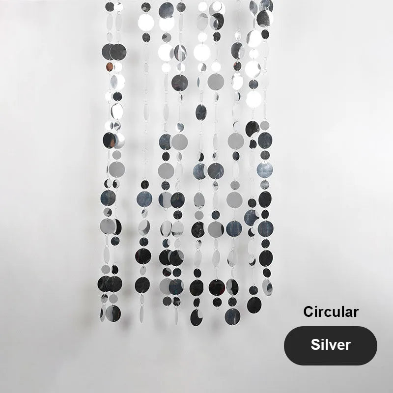 ELMAS Gold Sequins Party Glitter Curtain Backdrop 50/100 Pcs - Al Masam Stationery LLC