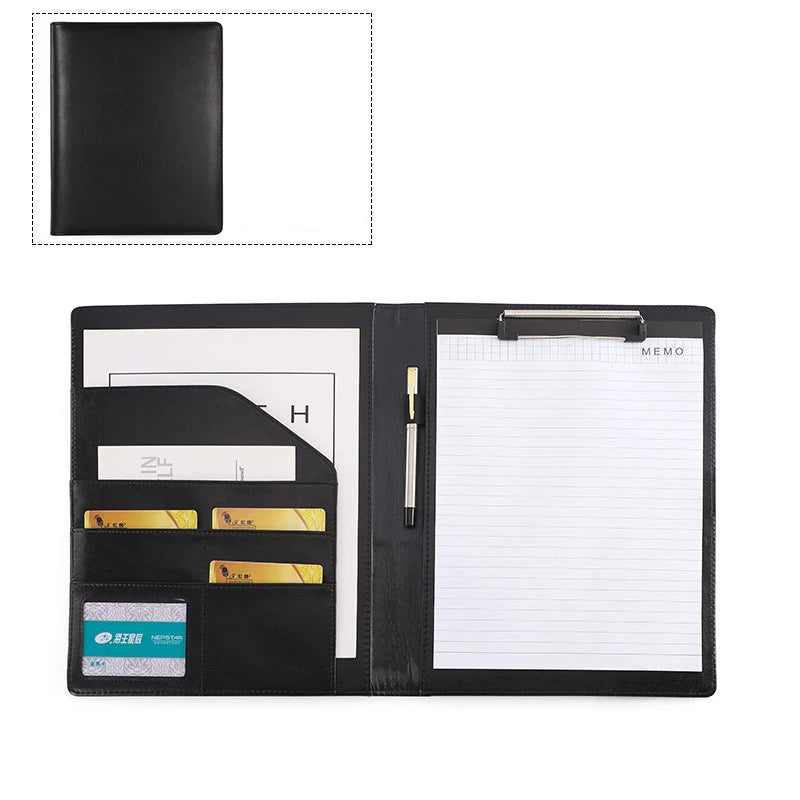 ELMAS Premium Leather A4 Portfolio Organizer Folder - Al Masam Stationery LLC