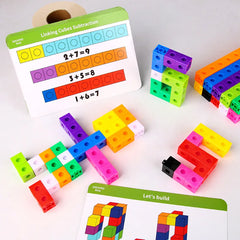 ELMAS 10 Colors Graphics Math Link Cubes Snap Blocks