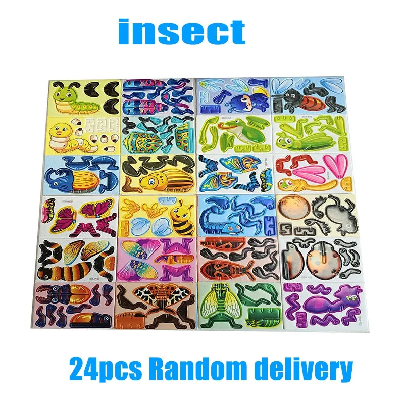ELMAS: 12-24Pcs 3D Animals Foam Puzzle For Kids - Al Masam Stationery LLC