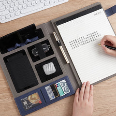 ELMAS Executive A4 Leather Padfolio Organizer Clipboard - Al Masam Stationery LLC