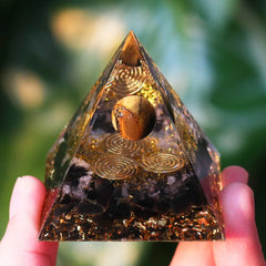 ELMAS Healing Amethyst Energy Pyramid for Balance