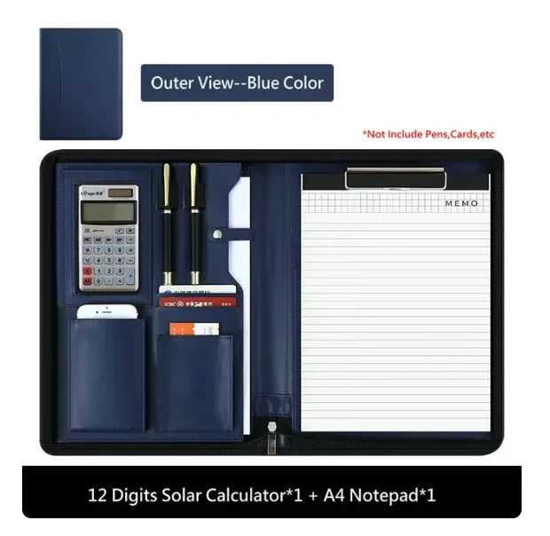 ELMAS Premium A4 Leather Padfolio & Organizer - Al Masam Stationery LLC