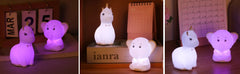 ELMAS Adorable Cat Night Light - 7-Color Touch Lamp