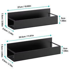 ELMAS Magnetic Fridge Shelf Spice Storage Rack Black Iron - Al Masam Stationery LLC