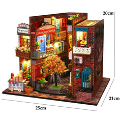 ELMAS Creative Wooden Mini Dollhouse DIY Kit