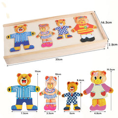 ELMAS Cartoon Change Clothes Wooden Puzzle Game for Kids - Al Masam Stationery LLC