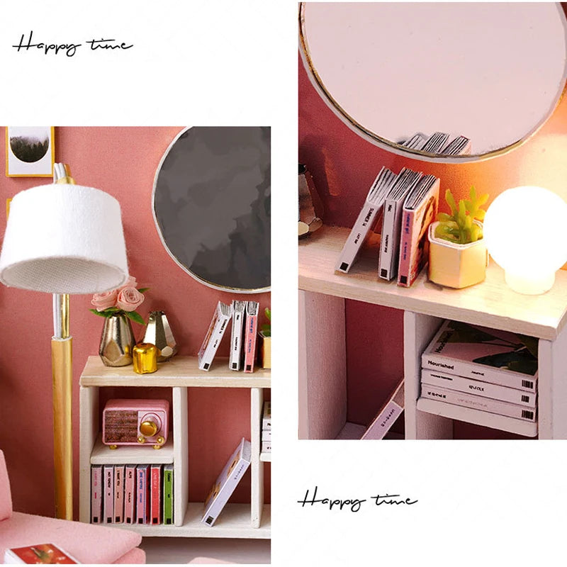 ELMAS Creative Mini Dollhouse 3D Puzzle Kit for Home Decor - Al Masam Stationery LLC