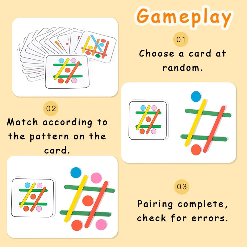 ELMAS Kids Rainbow Stick Puzzle Montessori Toys Set - Al Masam Stationery LLC