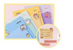 ELMAS Cute Kawaii Animal Sticky Notes & Memo Pad Set