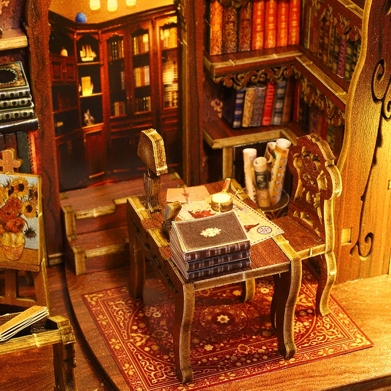ELMAS Creative 3D Puzzle Dollhouse Bookshelf Set - Al Masam Stationery LLC