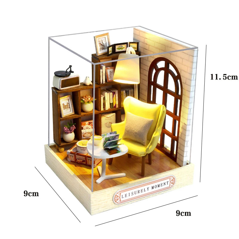 ELMAS Creative 3D Wooden Dollhouse Puzzle Kit - Al Masam Stationery LLC