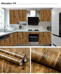 ELMAS Self-Adhesive PVC Wood Grain Wallpaper Decor - Al Masam Stationery LLC