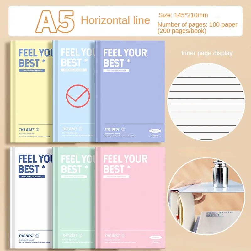 ELMAS A5 Hard Shell Notebook for College Students - Al Masam Stationery LLC