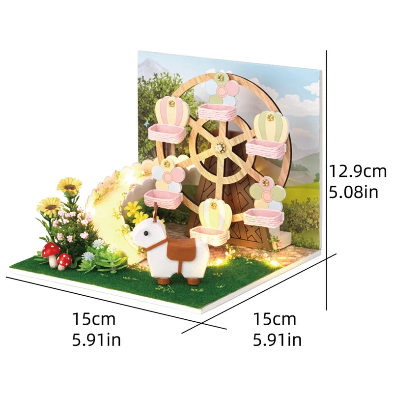 ELMAS Enchanted Dollhouse Kit with LED Lights & Furniture - Al Masam Stationery LLC