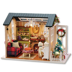 ELMAS Creative Miniature Dollhouse Kit with Furniture