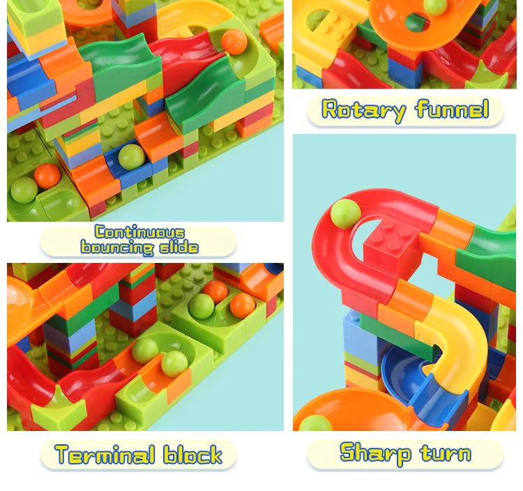 ELMAS Creative Marble Run Building Blocks Set - Al Masam Stationery LLC