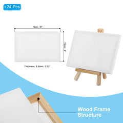 ELMAS Mini Canvas & Easel Art Set for Kids & DIY Projects