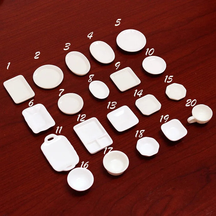ELMAS 10pcs Mini Tableware Resin Dollhouse Craft Accessories - Al Masam Stationery LLC