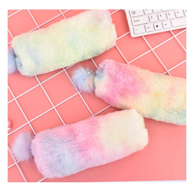 ELMAS Kawaii Plush Pen Bag - Stylish Organizer for Girls - Al Masam Stationery LLC