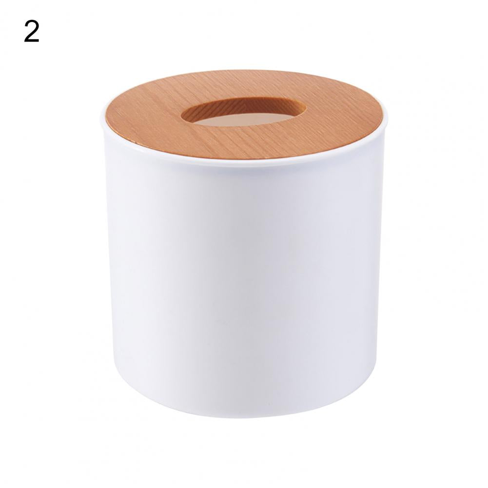 ELMAS Modern Tissue Box with Wooden Lid for Home & Car - Al Masam Stationery LLC