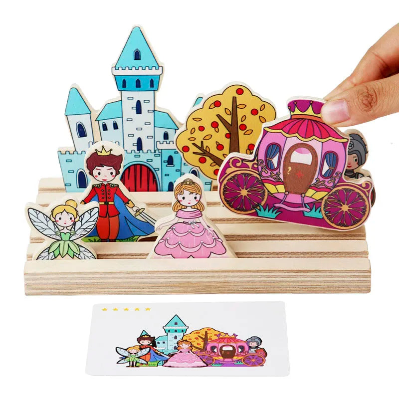 ELMAS Wooden Montessori Logical Thinking Shape Matching Toy - Al Masam Stationery LLC